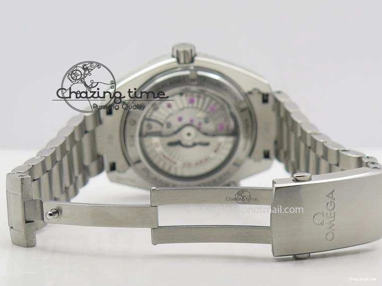 0523 Planet Ocean GMT 43.5mm V6F Goodplanet Orange Marker Blue Dial On SS Bracelet A ModernLook 8215